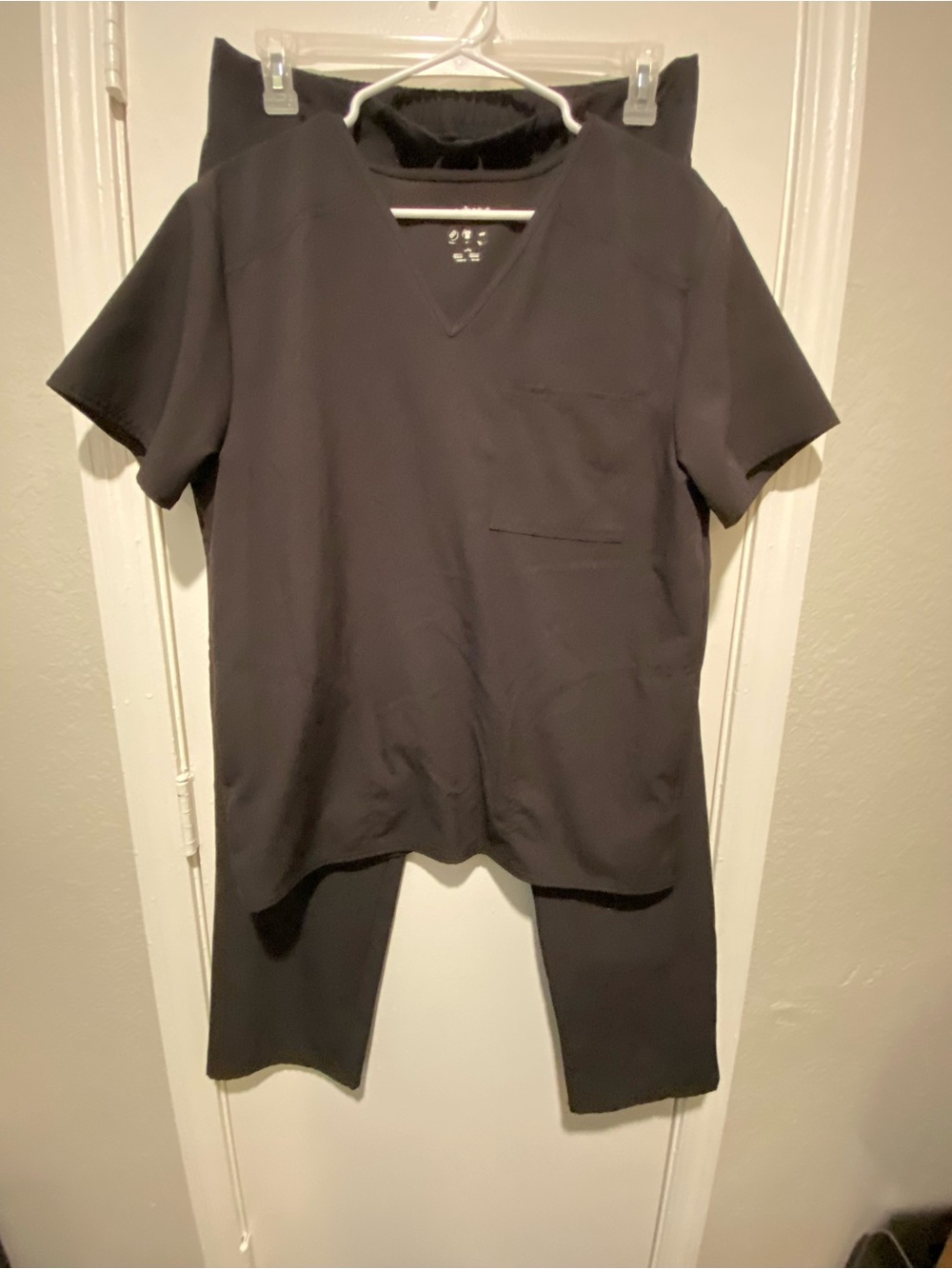 Smart Scrubs Black V-Neck Medical Top